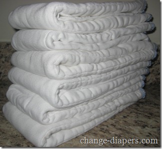 real nappies 6 prefolds stacked