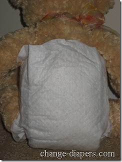 Fuzzibunz Newborn Diaper 16 model in a newborn disposable back