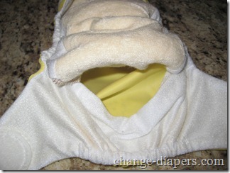 Bummis Tot Bots Tini Fit Diaper 11 tucked into pocket