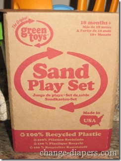 Green Toys Sand Toys  2 front of pkg