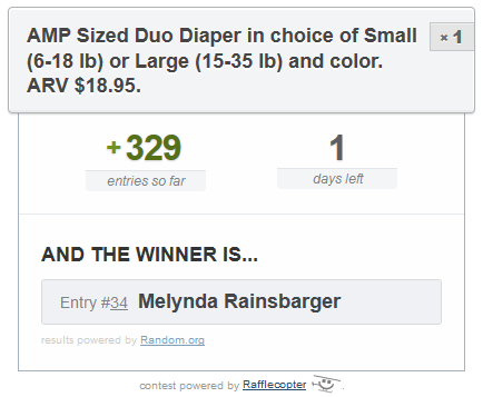 amp sized duo diaper winner