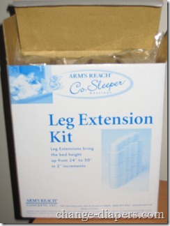 Co-sleeper 8 leg extensions