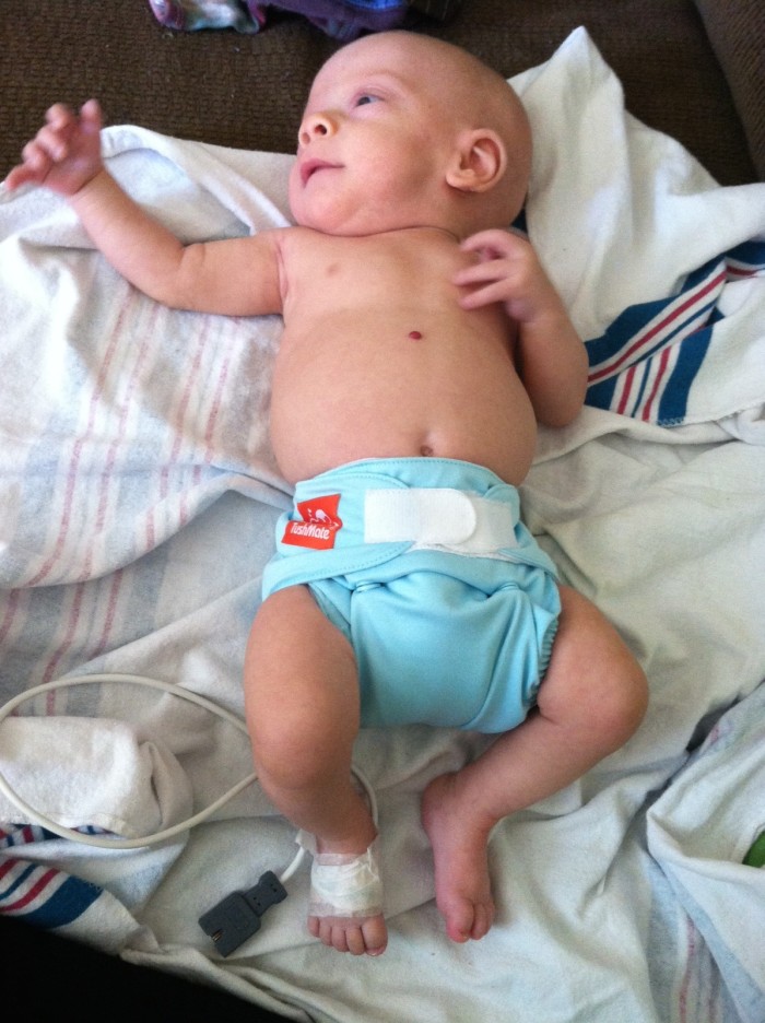 @TushMate Newborn #clothdiapers on 7 lb 15 oz baby