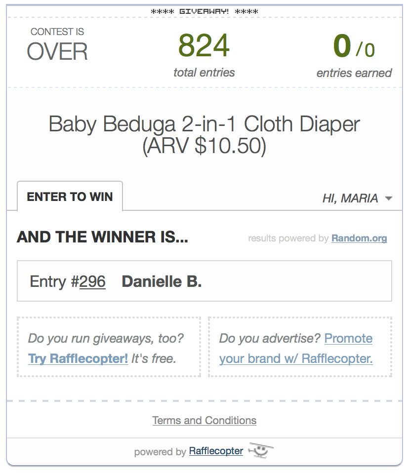 baby beduga #clothdiapers winner via @chgdiapers