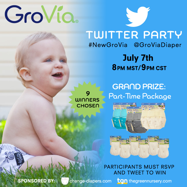 @GroViaDiaper #NewGroVia Twitter Party #clothdiapers #giveaway via @chgdiapers