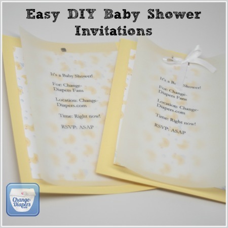 Easy DIY baby shower invitations via @chgdiapers