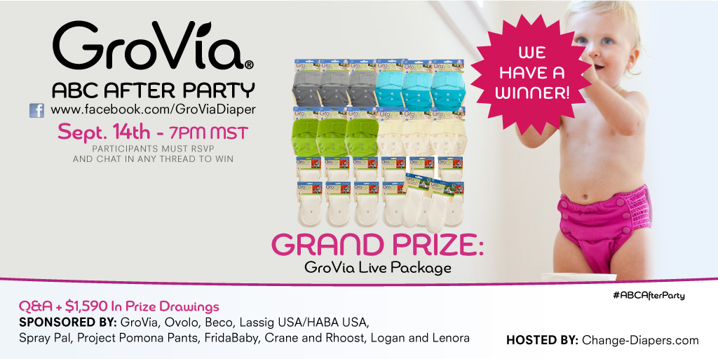 @GroViaDiaper #ABCAfterParty14 via @chgdiapers - #clothdiapers #giveaway