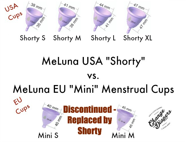 @MelunaUSA shorty menstrual cups vs European MeLuna Mini - via @chgdiapers
