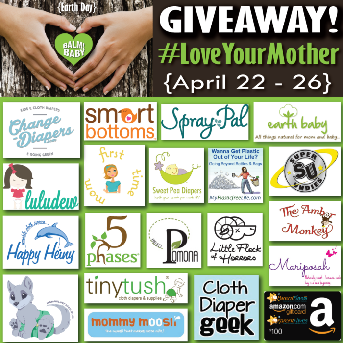 #LoveYourMother earth day #giveaway via @chgdiapers
