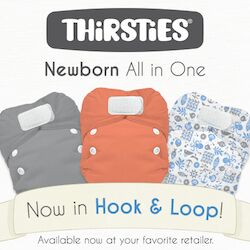 @ThirstiesInc Newborn AIO Hook & Loop #clothdiapers