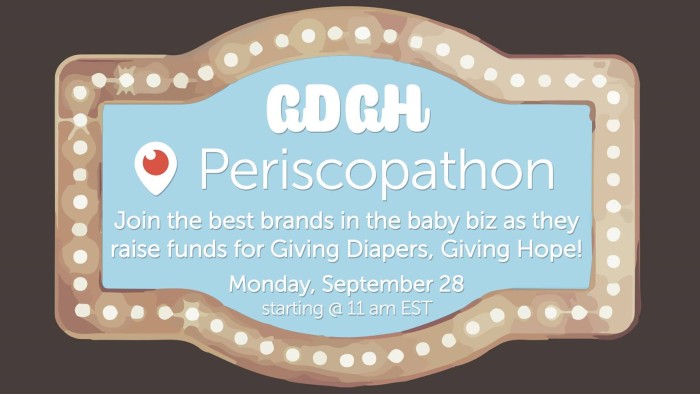Giving Diapers Giving Hope #Periscopaton - #DiaperNeed #clothdiapers