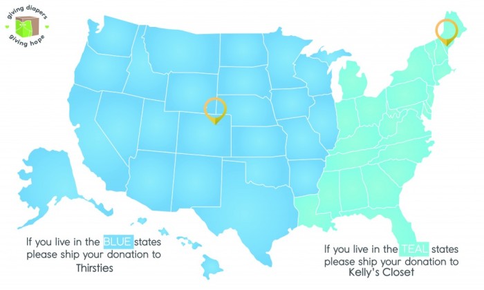 Giving Diapers Giving Hope Shipping Map