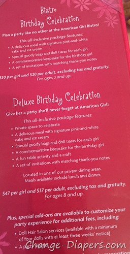 Lunch at @American_Girl bistro tysons 7 menu