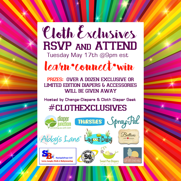 #clothexclusives Facebook Party via @chgdiapers #clothdiapers #giveaway