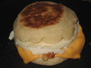 homemade bacon egg and cheese muffins