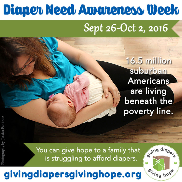 Diaper Need Awareness Week and Giving Diapers Giving Hope