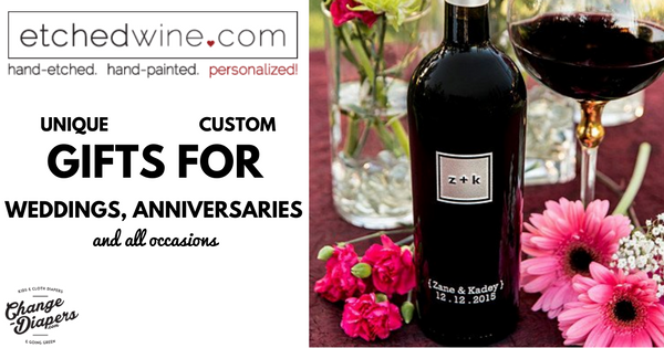 @Etchedwine via @chgdiapers - unique custom gifts for weddings and anniversaries